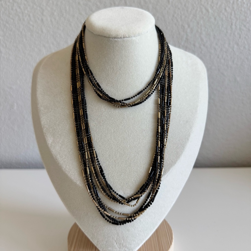 Ali Khan New York Long Necklace Two Tone